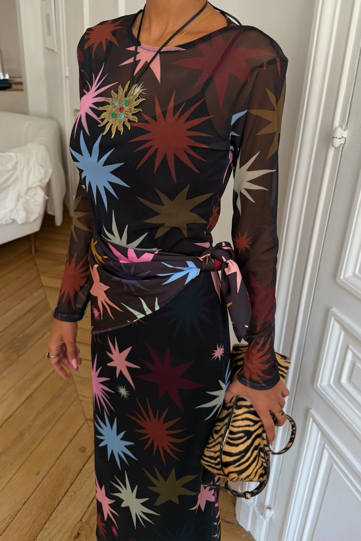 Black Star Soho Mesh Dress | Never Fully Dressed Best Seller