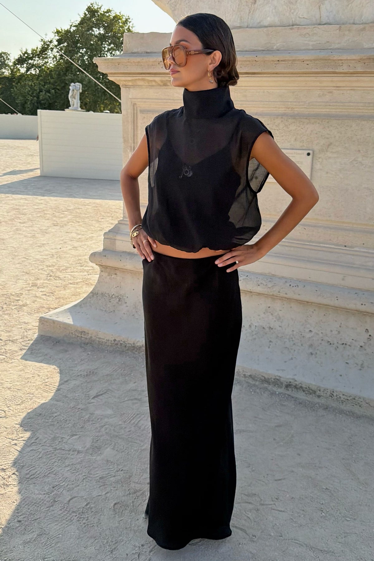 Black Daphne Midi Skirt | Never Fully Dressed Value