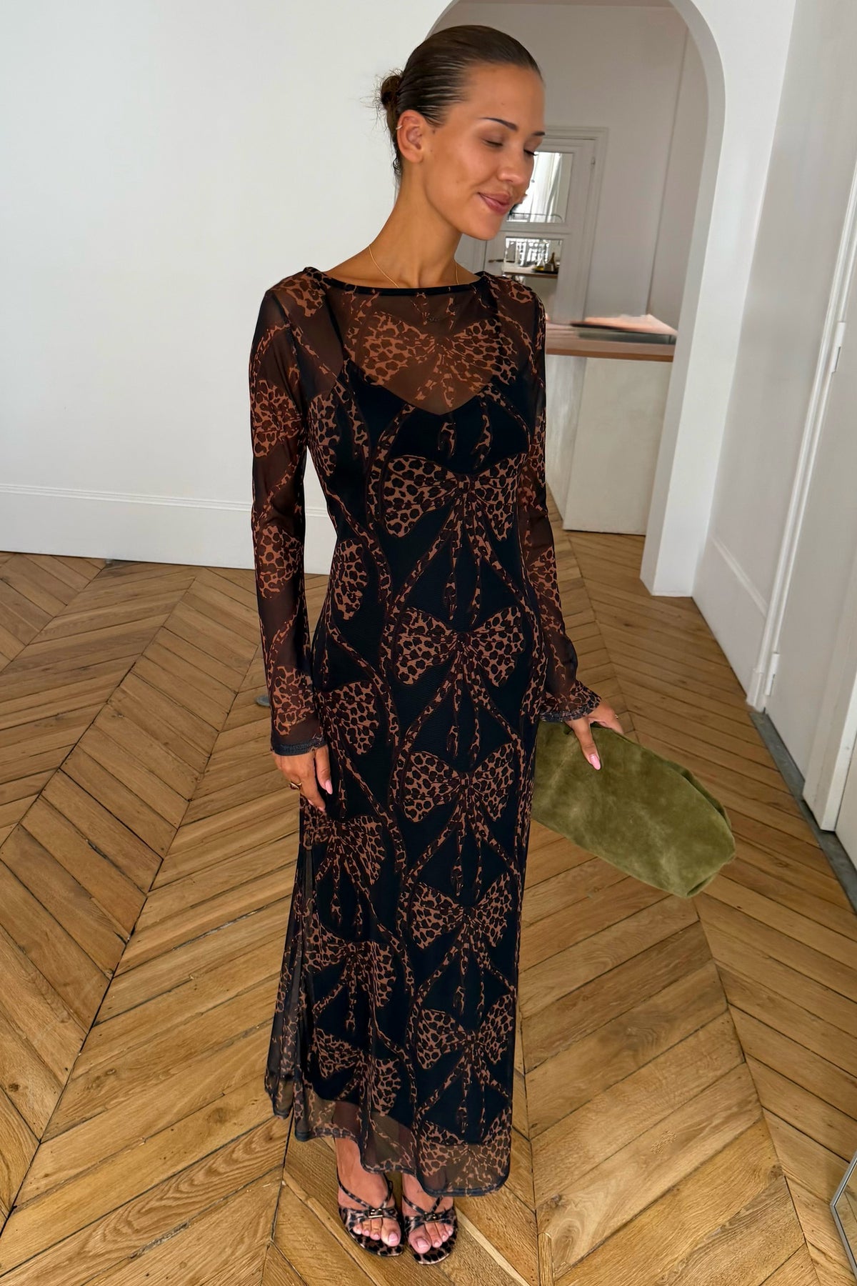 Black Bow Aria Mesh Dress | Never Fully Dressed Sale