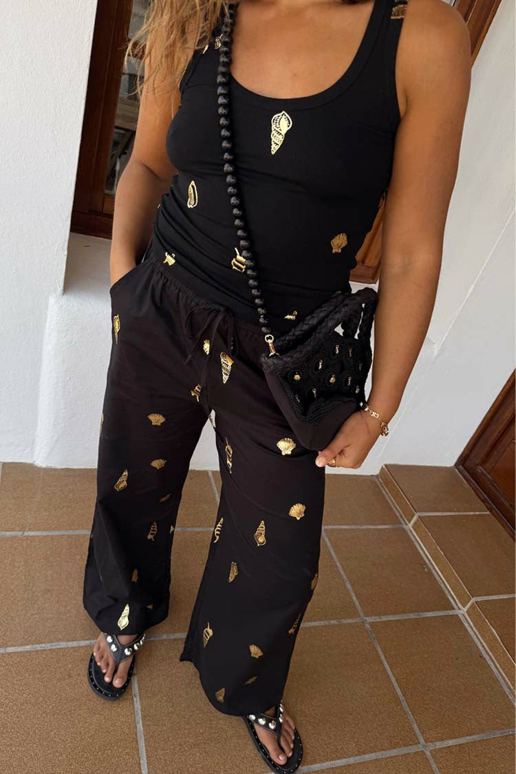 Black Shell Elissa Trousers | Never Fully Dressed Hot Sale