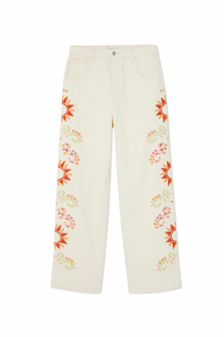 Ecru Enchanted Cut Work Scallop Jeans | Never Fully Dressed Recommended