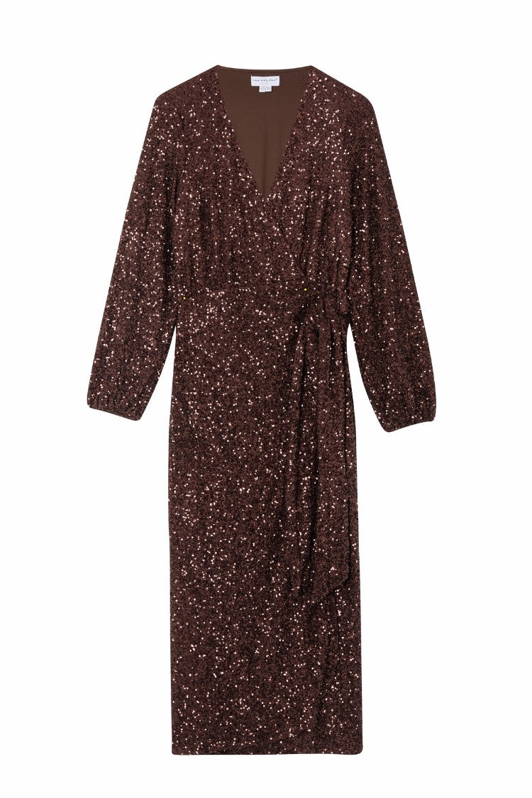 Chocolate Sequin Vienna Dress | Never Fully Dressed Trending