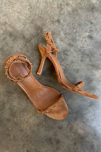 Tan Stud High Heels | Never Fully Dressed Premium