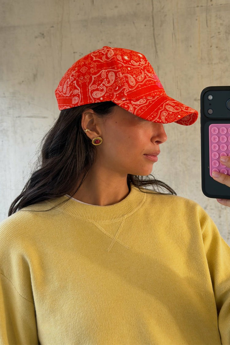 Red Bandana Cap  London | Never Fully Dressed Deals