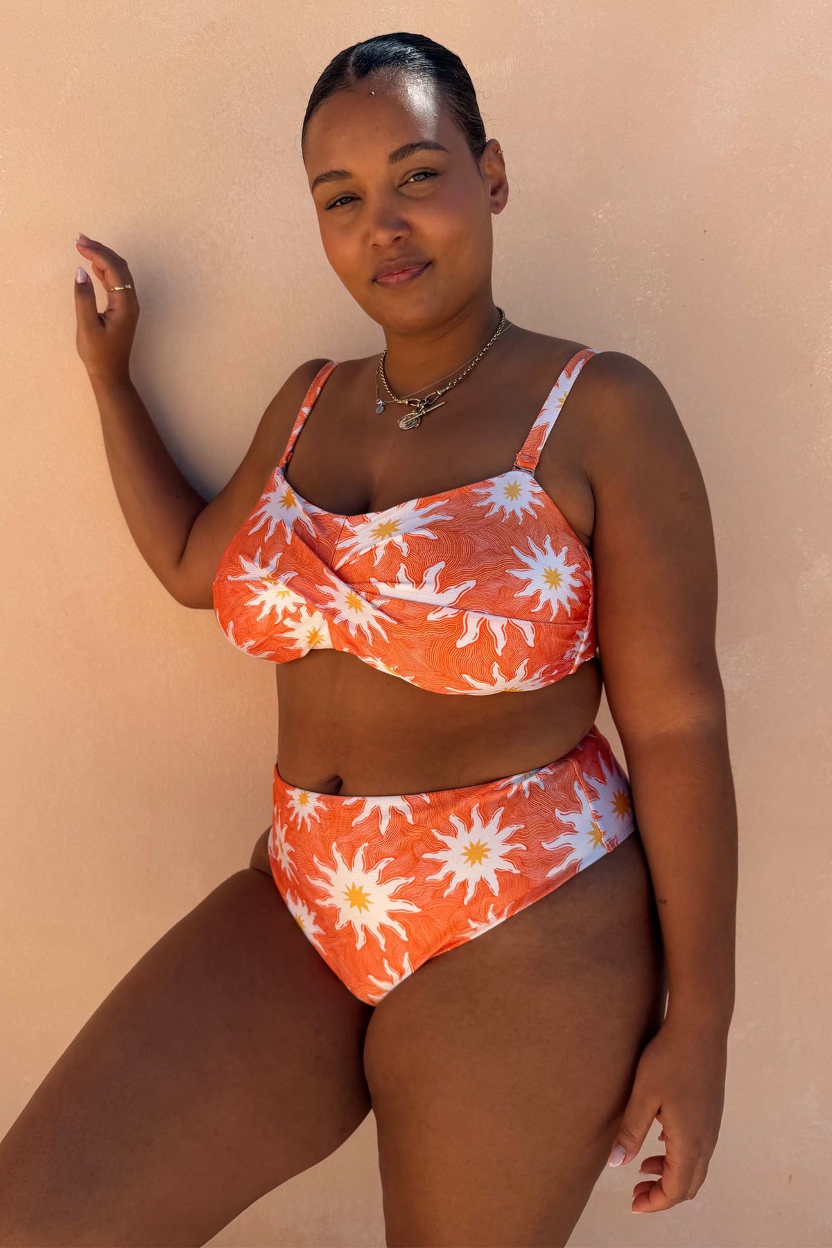 Orange Sun High Waist Bikini Brief | Never Fully Dressed Latest