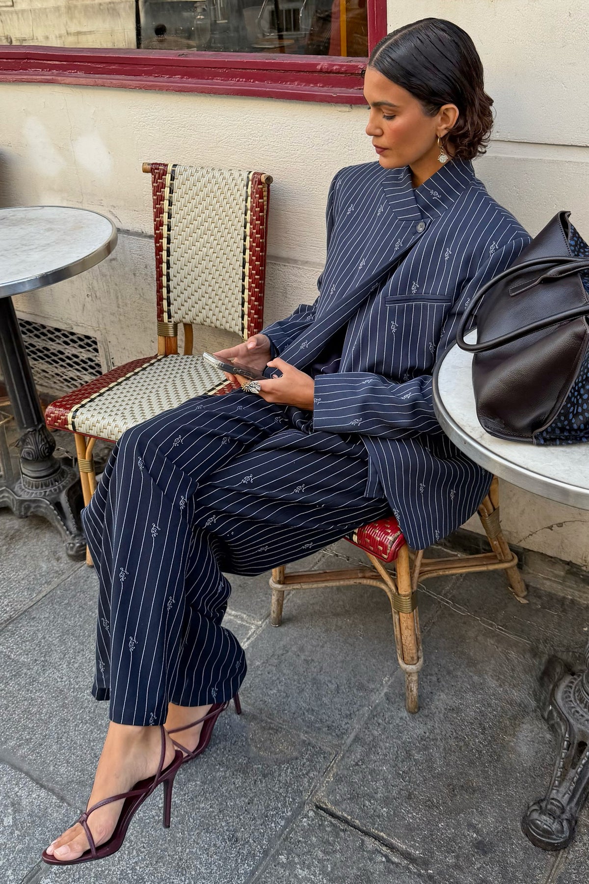 Pinstripe Fold Over Blazer Petite | Never Fully Dressed Hot Sale
