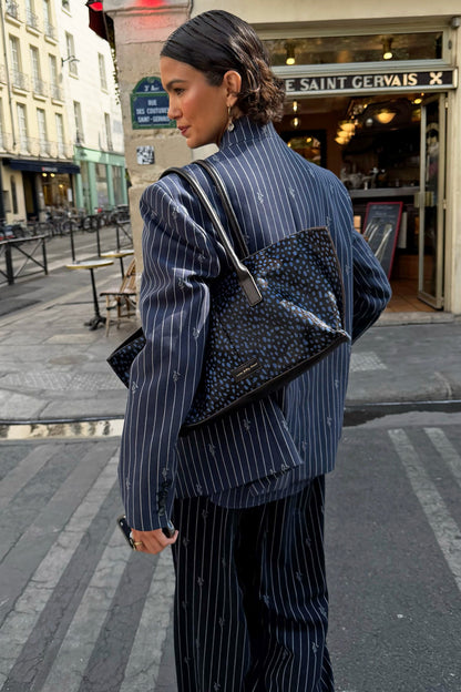 Pinstripe Fold Over Blazer Petite | Never Fully Dressed Hot Sale