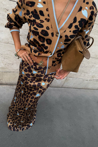 Heart Leopard Dorris Skirt Petite | Never Fully Dressed Popular