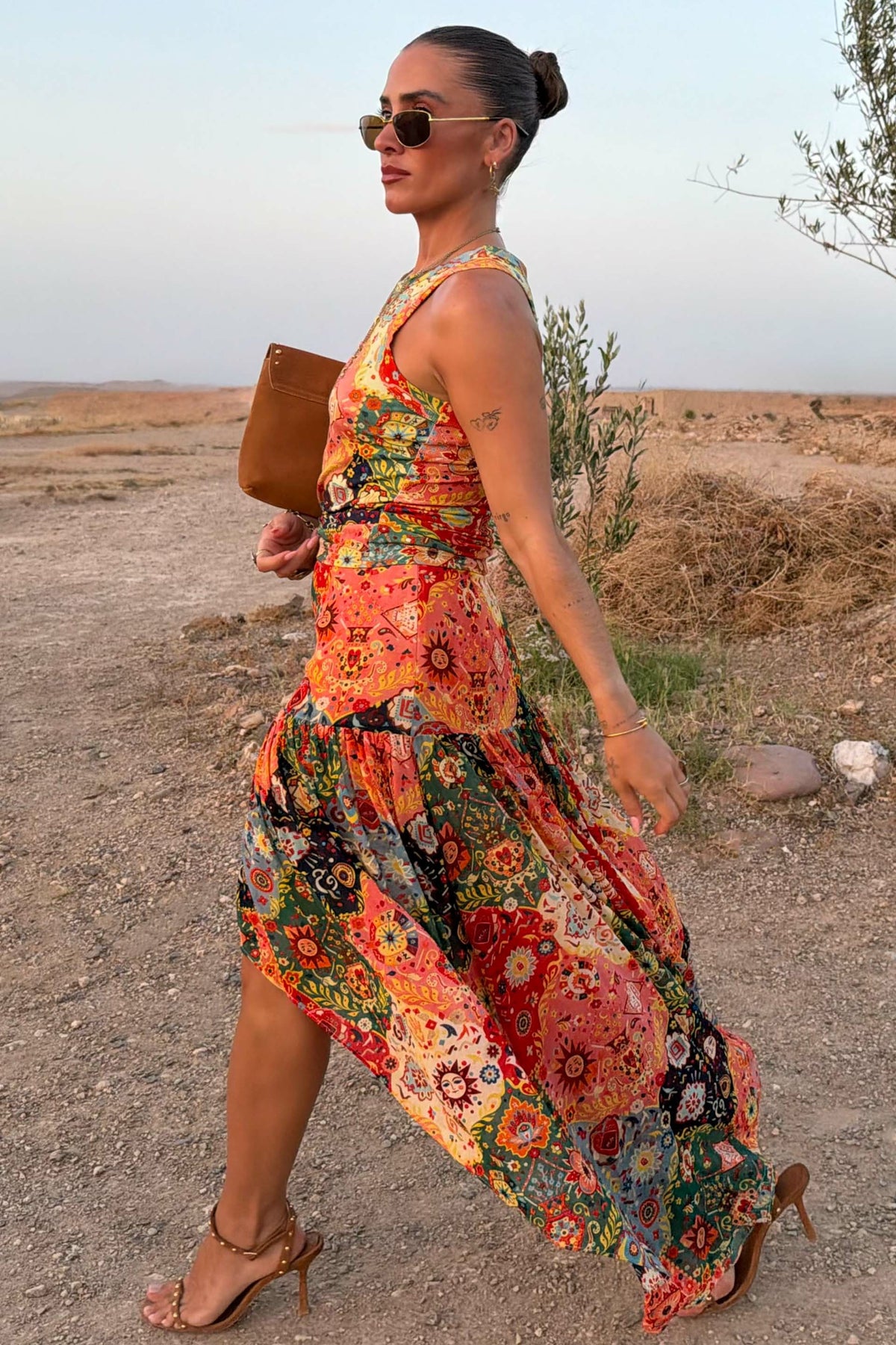 Tapestry Asymmetrical Maxi Skirt Petite | Never Fully Dressed Quality