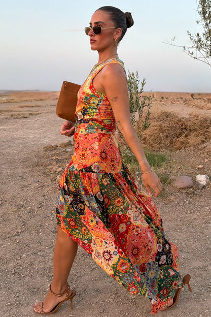 Tapestry Asymmetrical Maxi Skirt Petite | Never Fully Dressed Quality