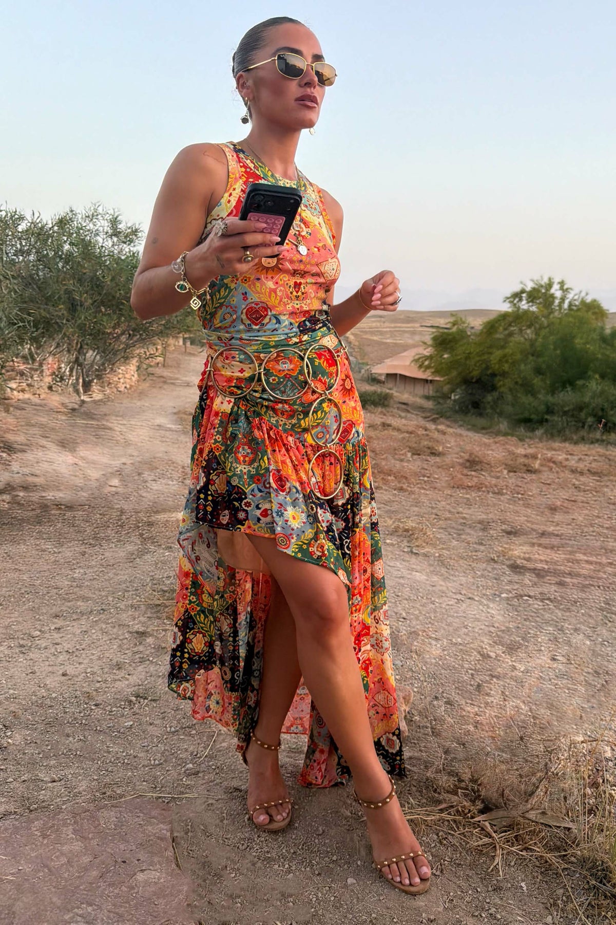 Tapestry Asymmetrical Maxi Skirt Petite | Never Fully Dressed Quality