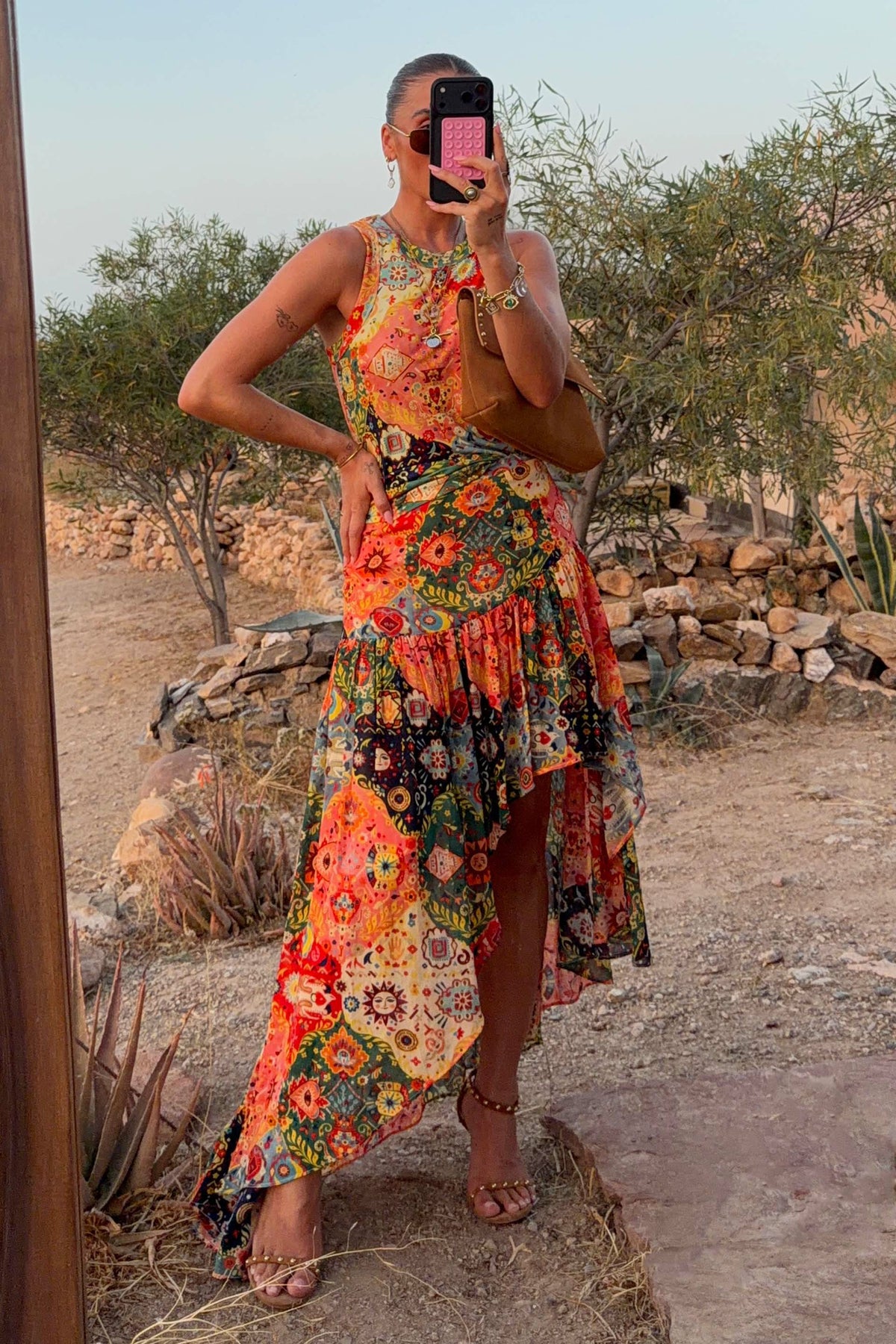 Tapestry Asymmetrical Maxi Skirt Petite | Never Fully Dressed Quality