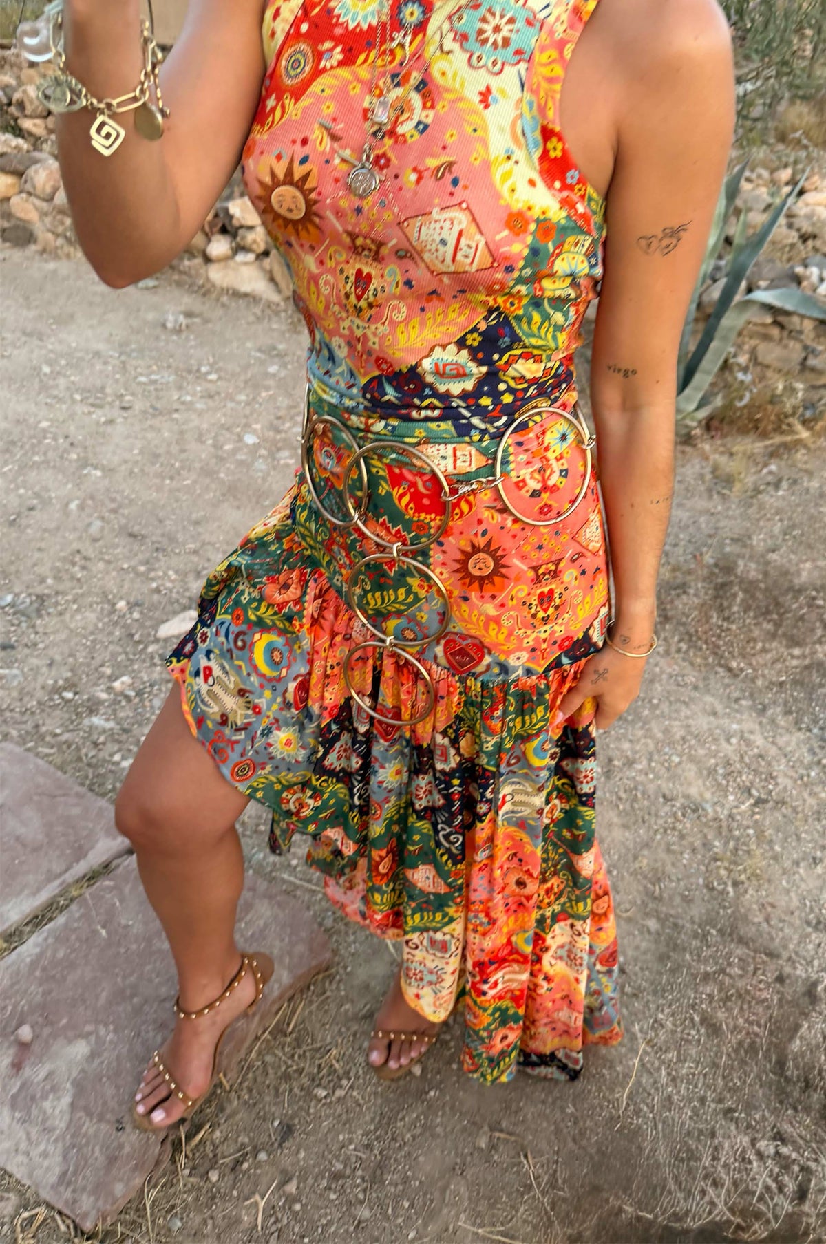 Tapestry Asymmetrical Maxi Skirt Petite | Never Fully Dressed Quality