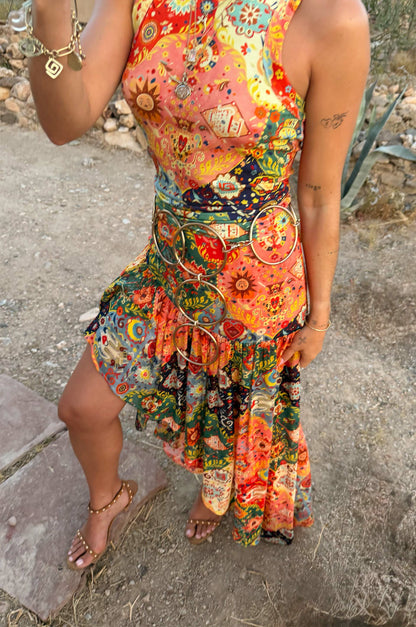 Tapestry Asymmetrical Maxi Skirt Petite | Never Fully Dressed Quality