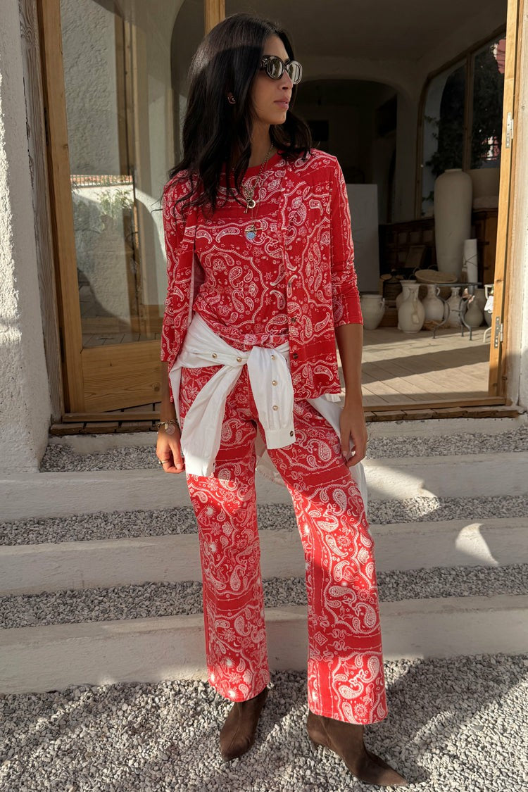 Red Bandana Jeans Petite | Never Fully Dressed Signature