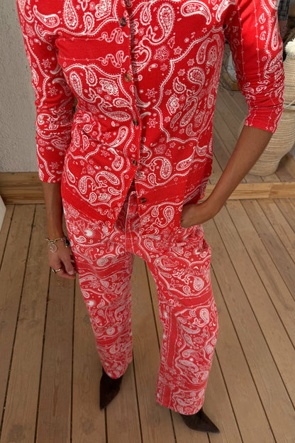 Red Bandana Jeans Petite | Never Fully Dressed Signature