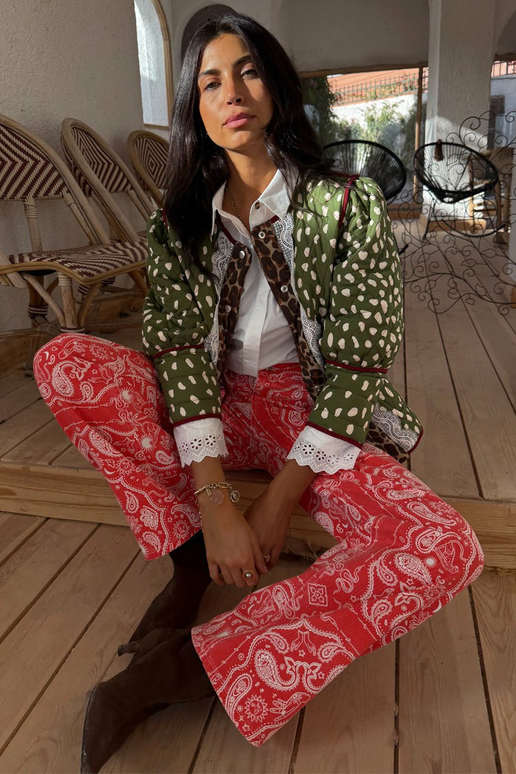 Red Bandana Jeans Petite | Never Fully Dressed Signature