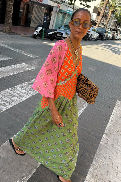 Pink Mix Tile Una Dress Petite | Never Fully Dressed Customer Favorite