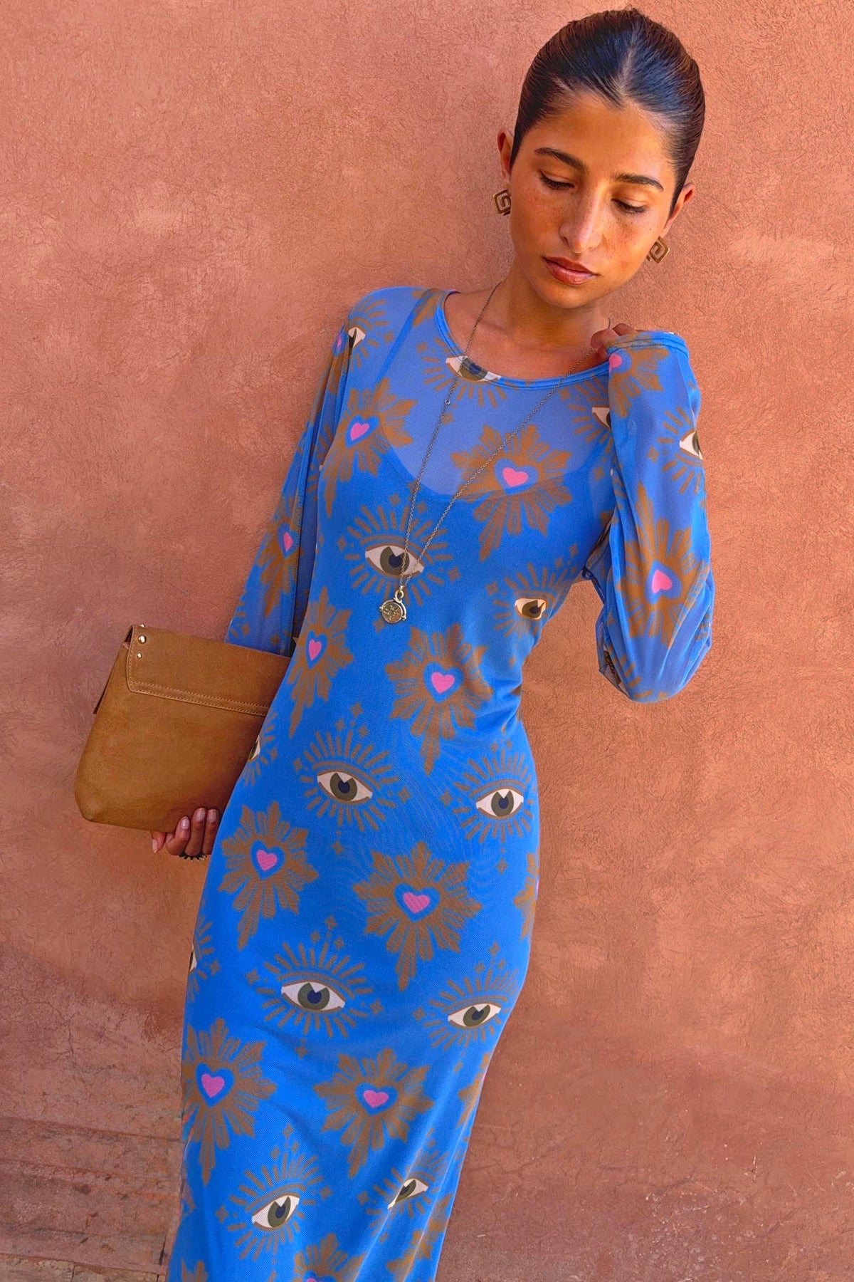 Blue Eye Mesh Dress Petite | Never Fully Dressed Trusted