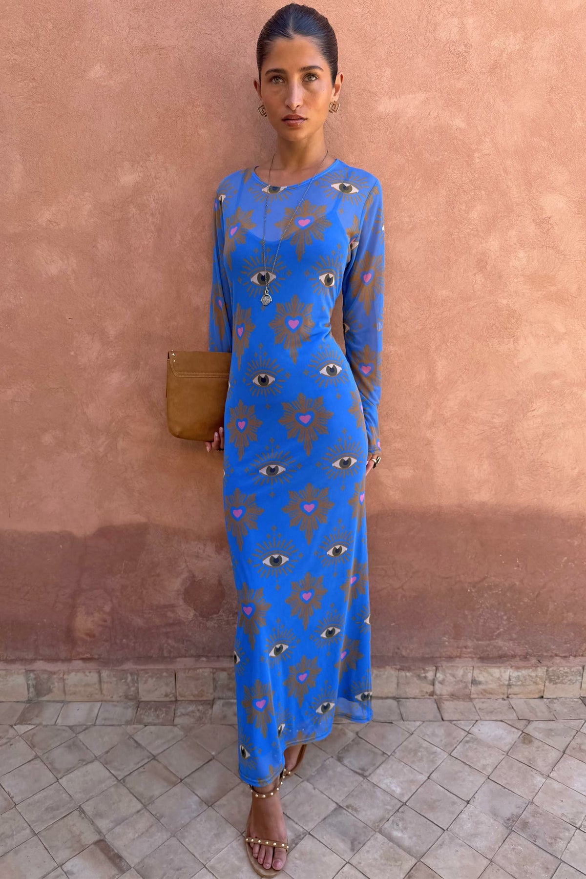 Blue Eye Mesh Dress Petite | Never Fully Dressed Trusted