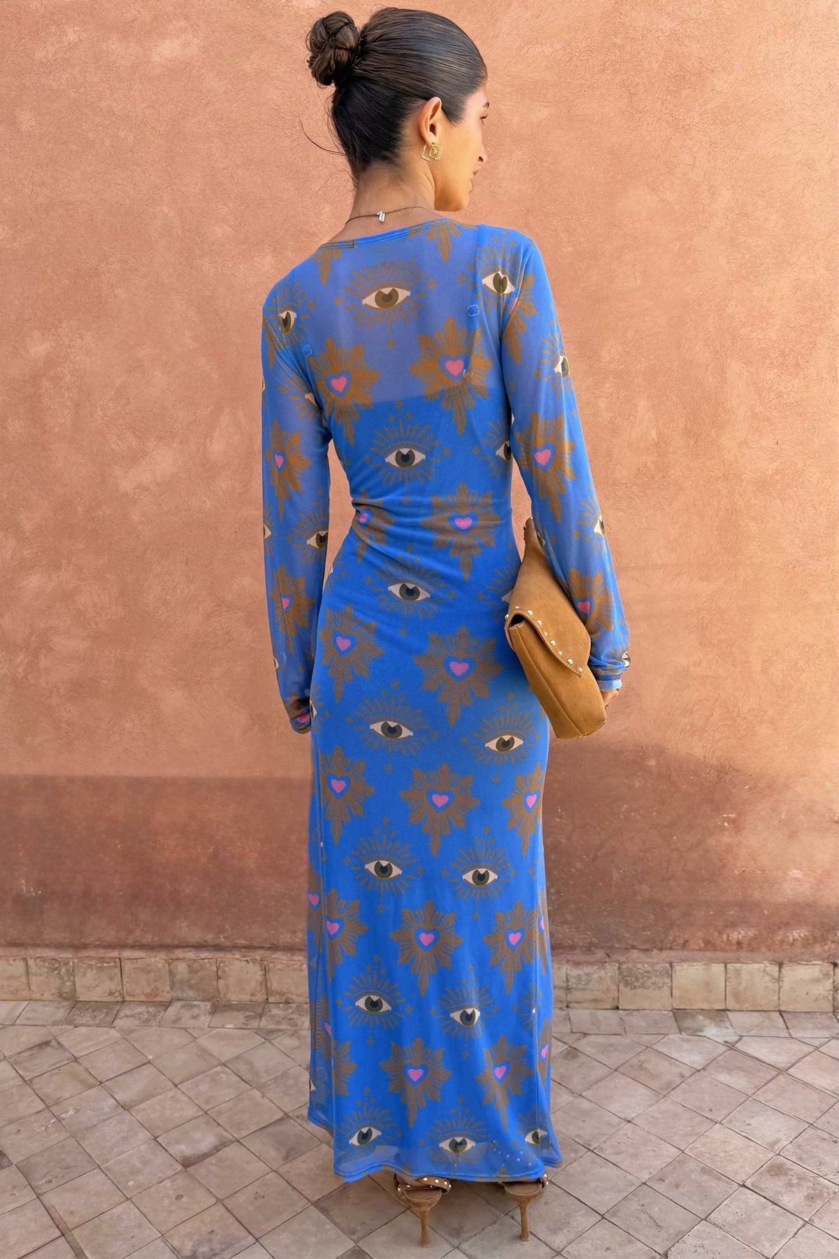 Blue Eye Mesh Dress Petite | Never Fully Dressed Trusted