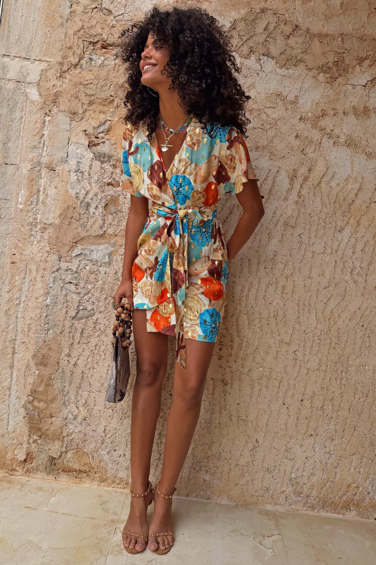 Shell Mini Wrap Dress Petite | Never Fully Dressed Great Value